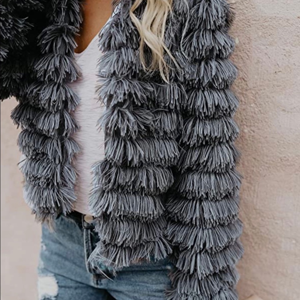 Faux fur coat
